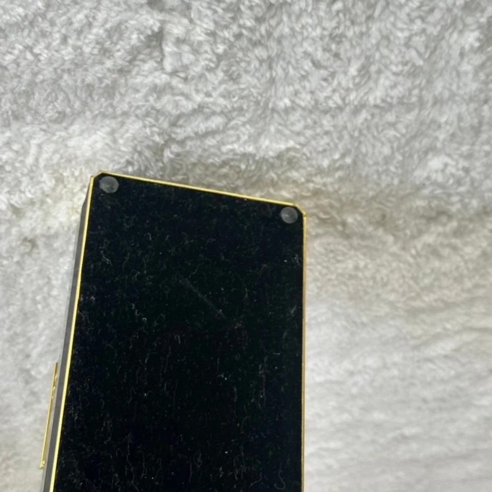 Kate Spade Black Glass Gold Trim Jewelry Box When In Doubt Something Sparkling
